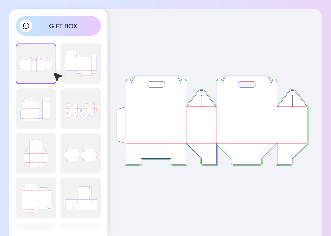 Select a polygonal box template