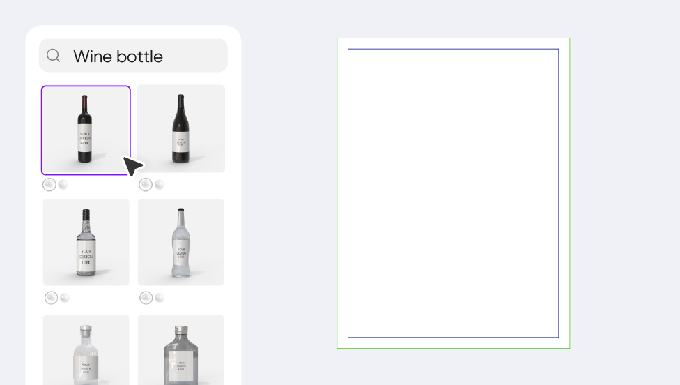 Selecciona tu maqueta de botella de vino