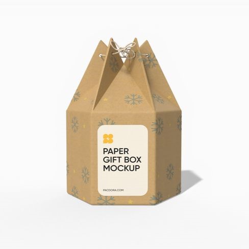 Kraft chocolate gift box mockup