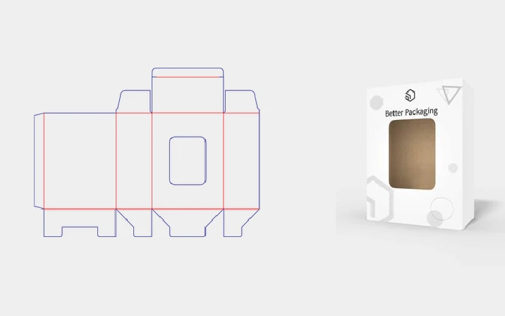 Paper box with window
