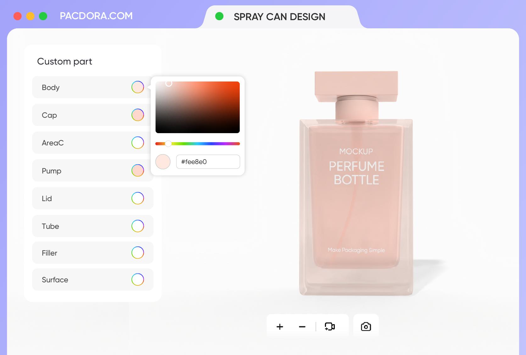 Custom color choices for fragrant elegance