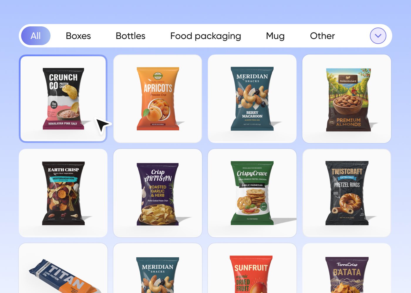 1. スナック包装デザインテンプレートを選ぶ