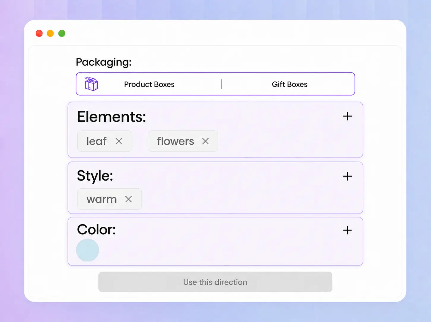 Define your box design