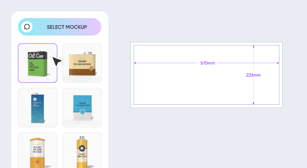 Choose an oil can mockup