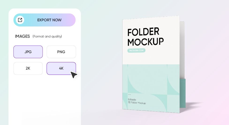 Step 3: Export your pocket folder design