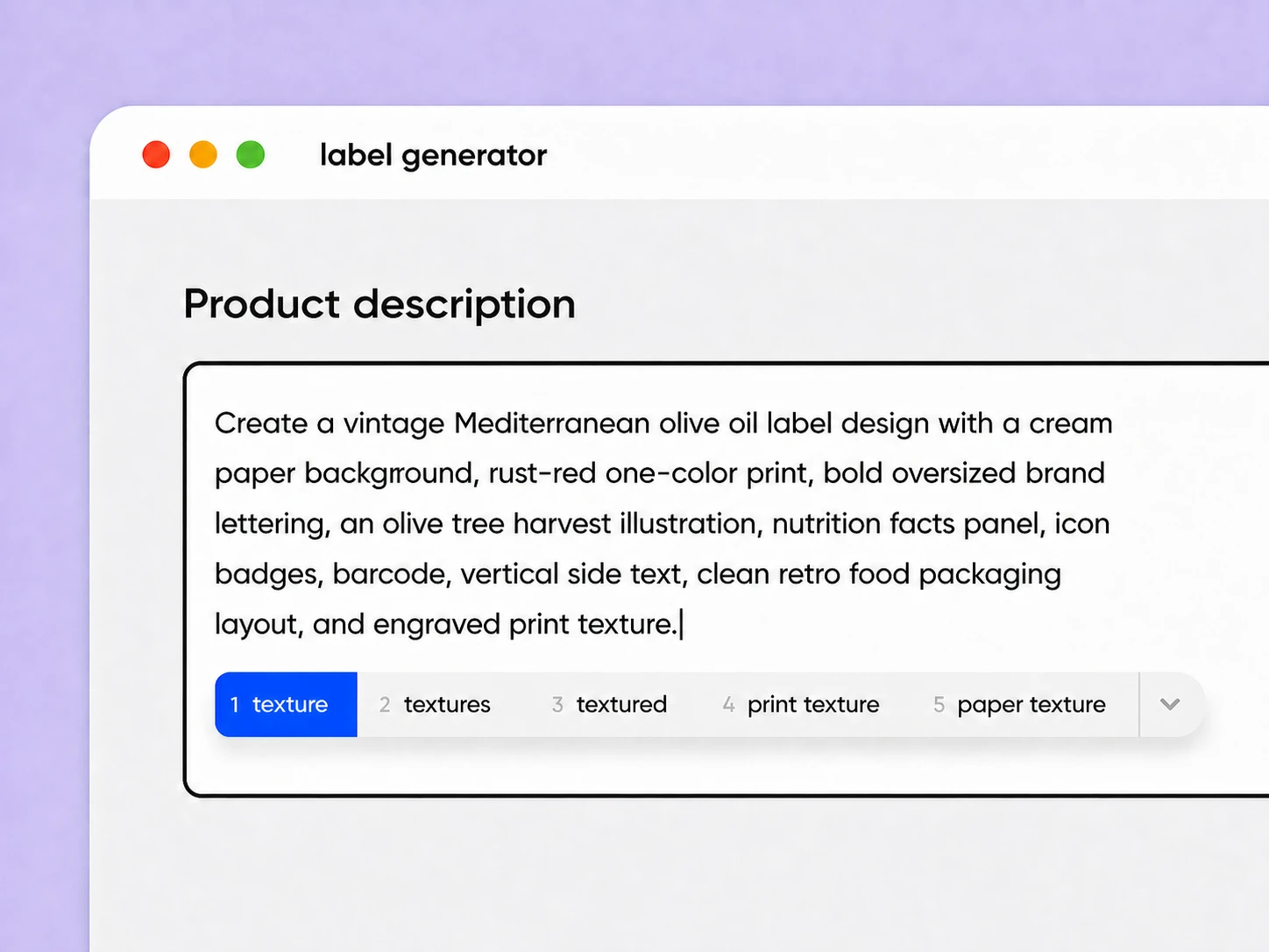 Step 1: Enter your product information