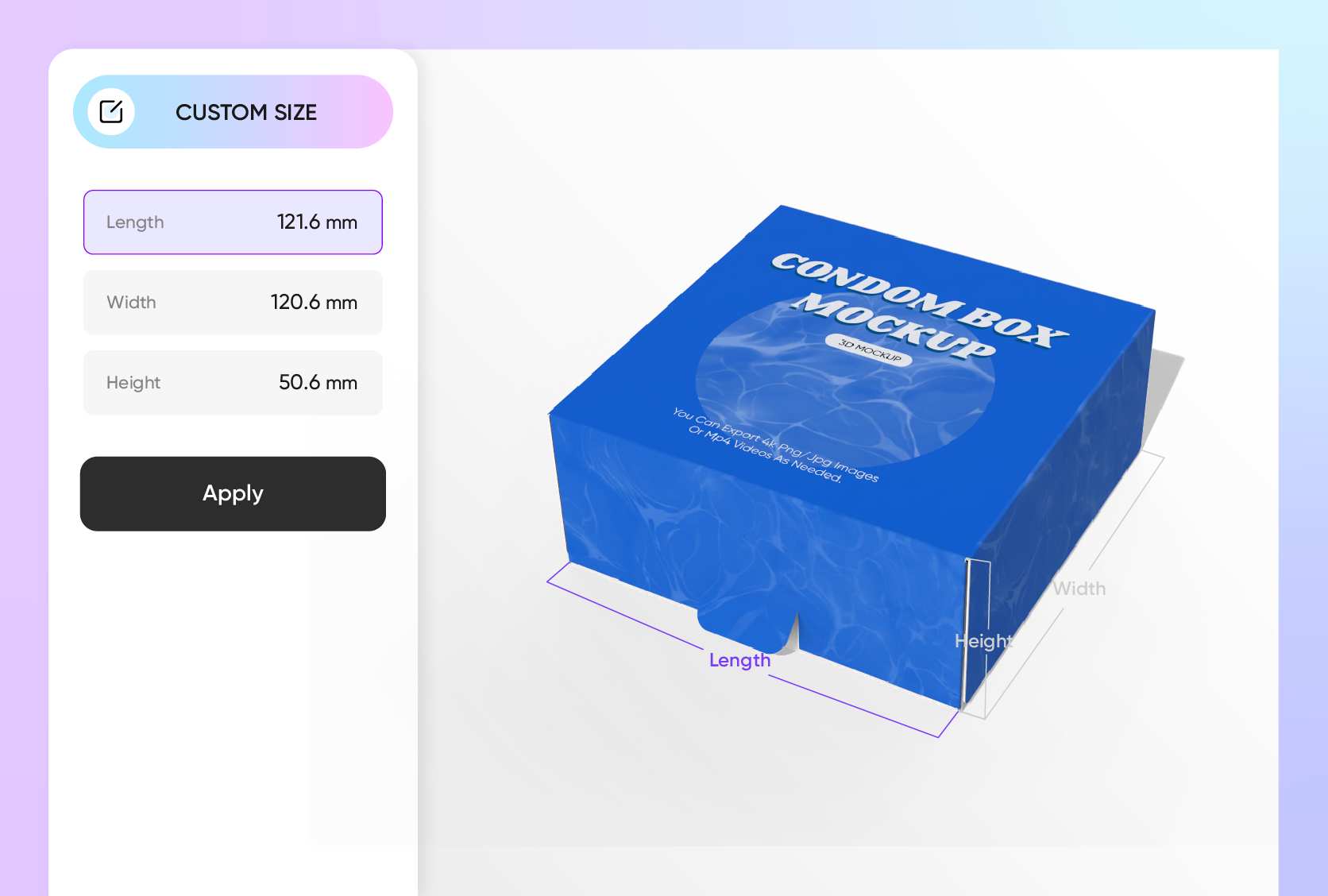 Custom size for a perfect fit packaging