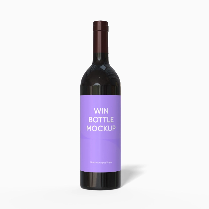 Maqueta de botella de vino