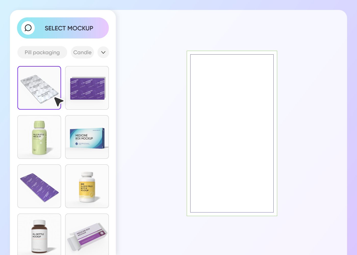 Step 1: Select pill packaging