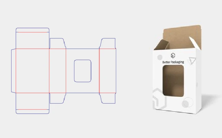 Custom candle packaging box with window