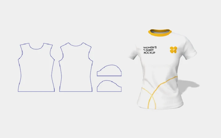 Women's T-shirt template