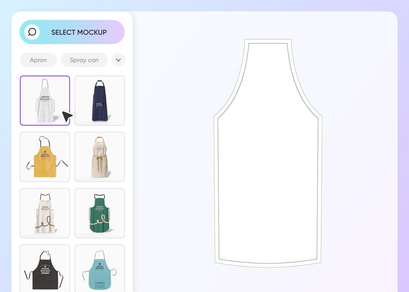 Step 1: Select an apron design