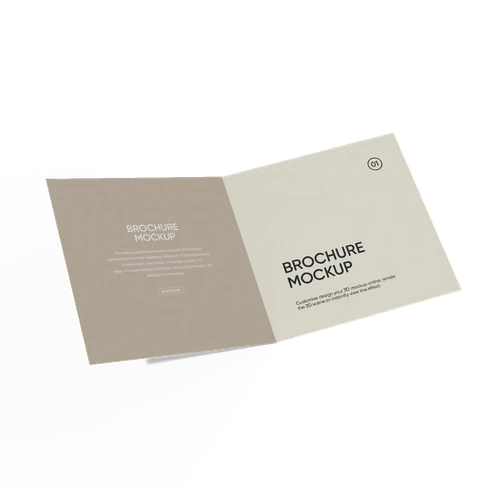 Bakery shop branding brochure mockup