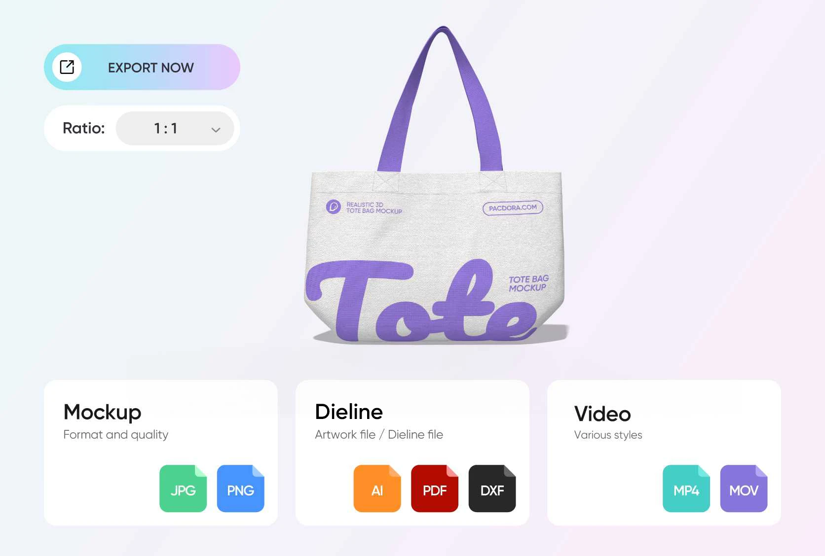 Easy export options for various platforms