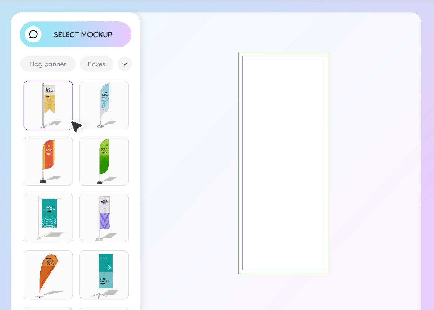 Step 1: Select a flag banner mockup