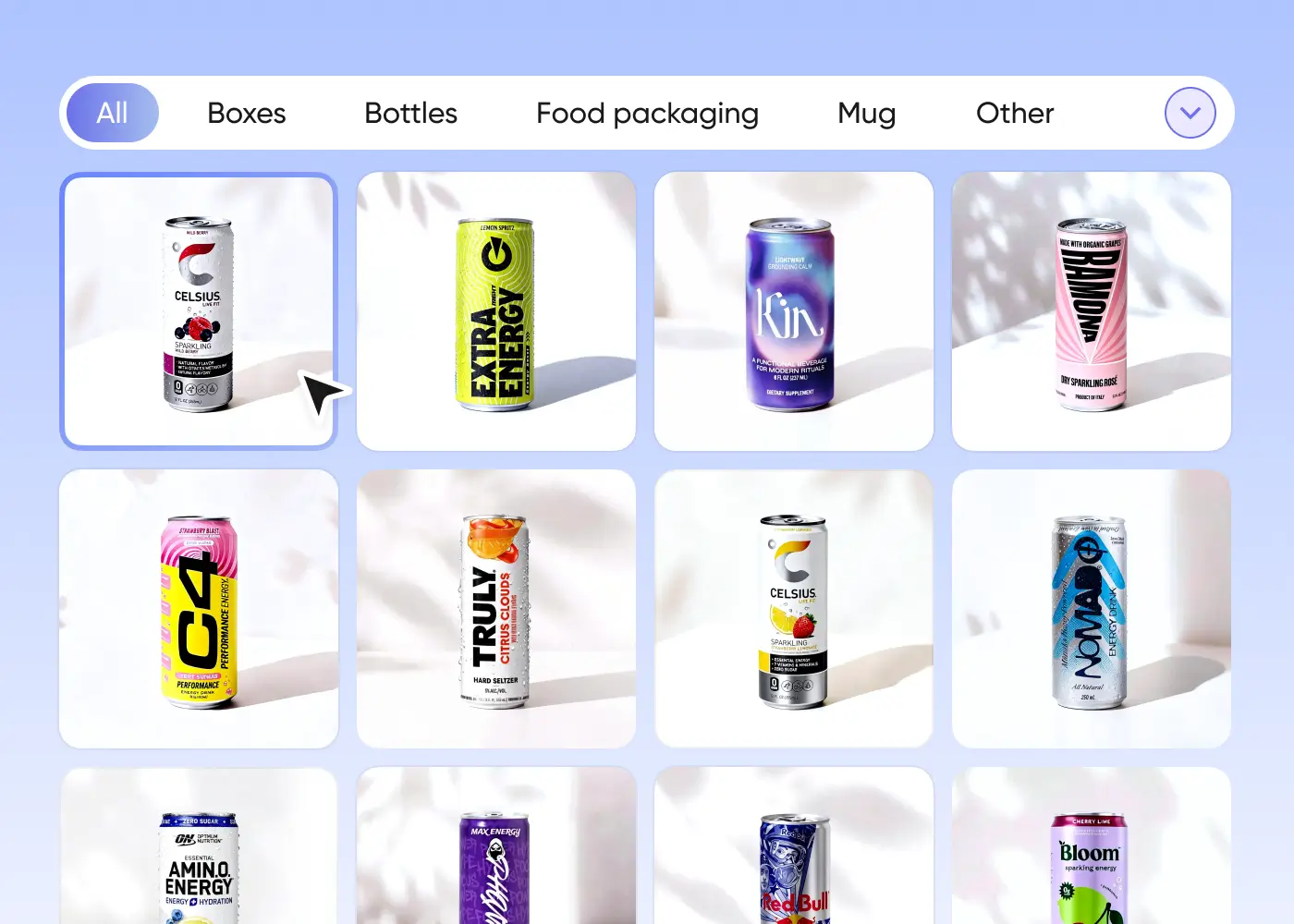 1. Choose an energy drink design template