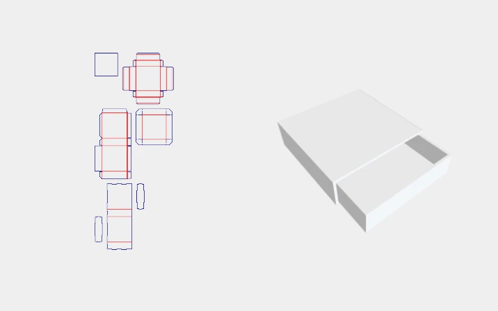 Square drawer box