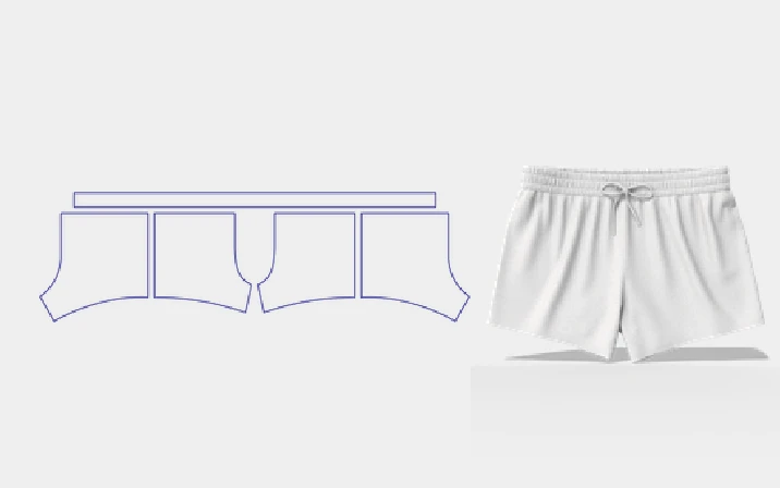 UA tech shorts template
