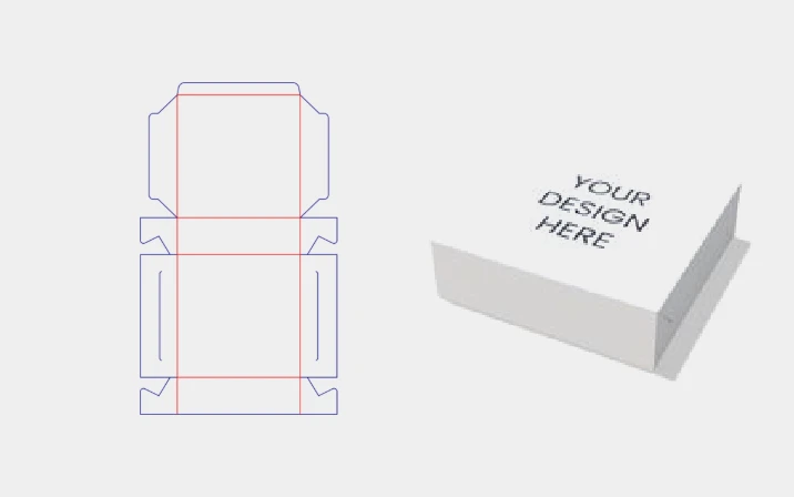Shallow gift box template