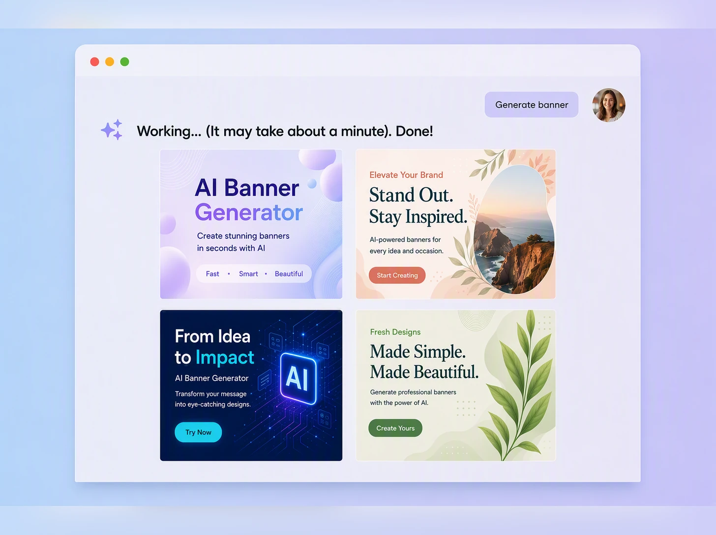 Step 2: Generate and refine your banner