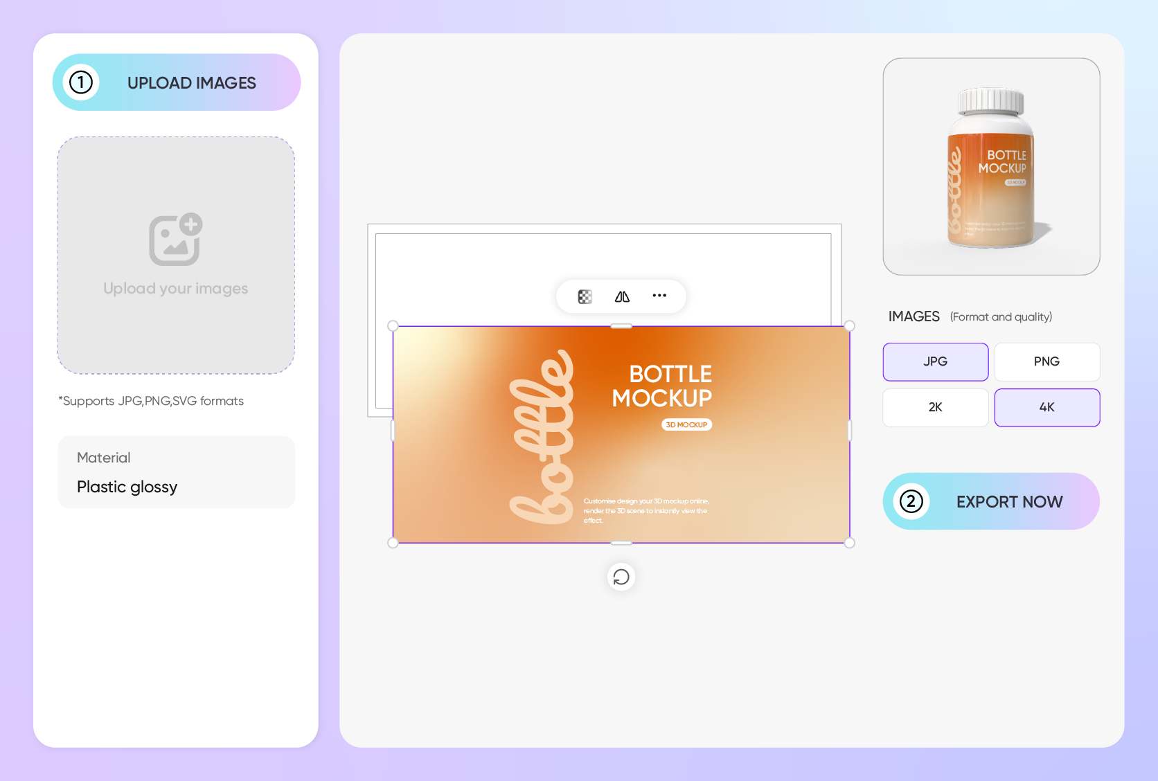 Images and typography that capture customer attention
