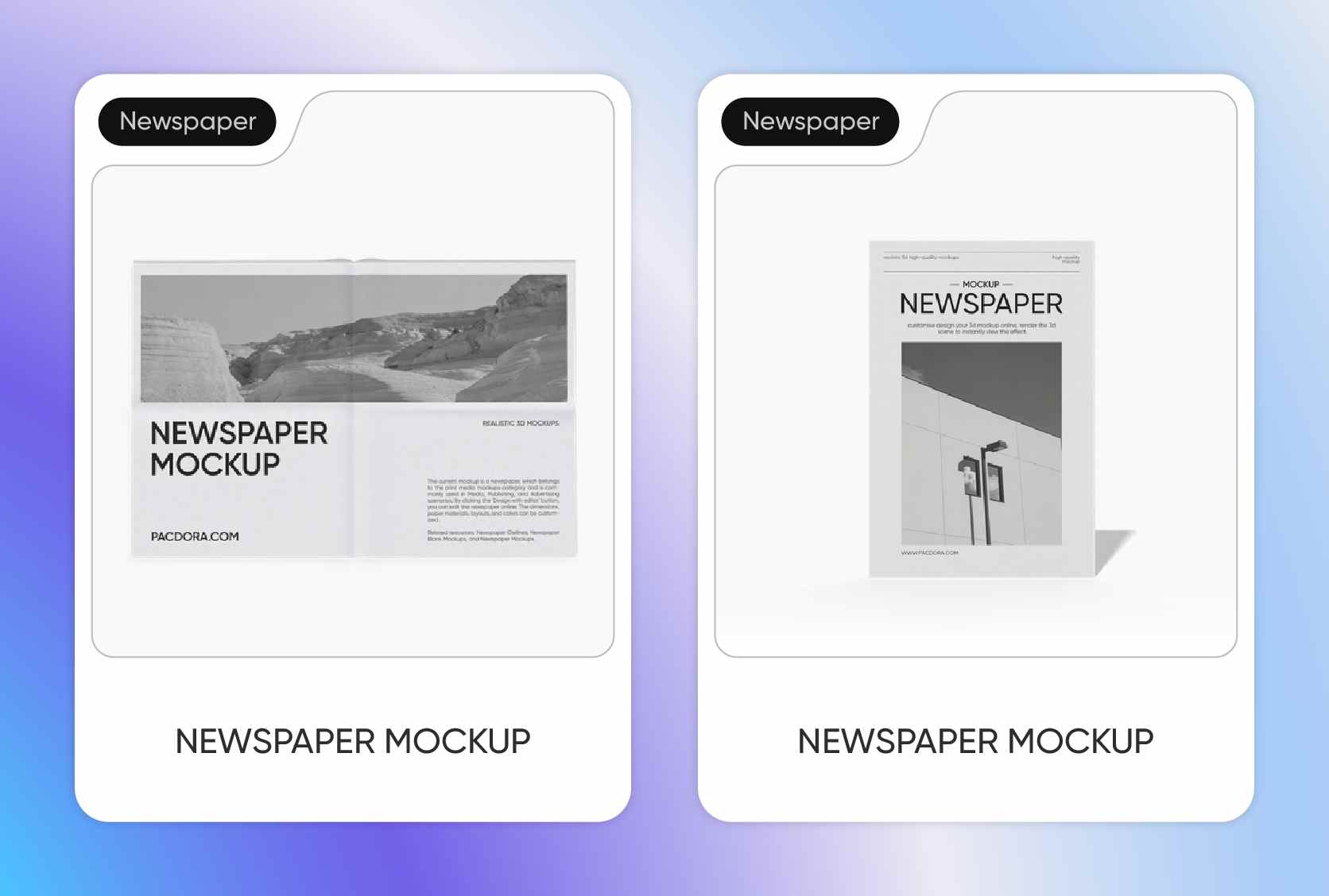 Pick suitable newspaper ad mockup sizes