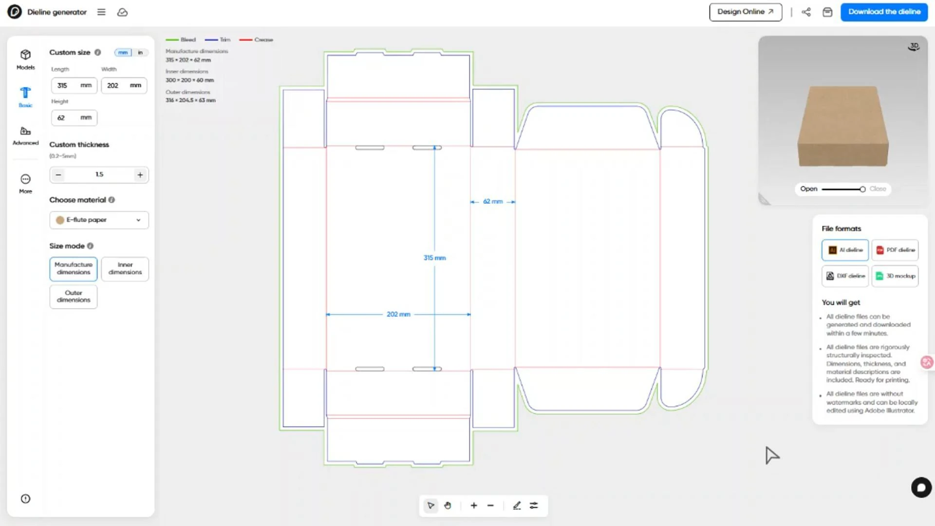 How to customize a FEFCO 0427 box on Pacdora?