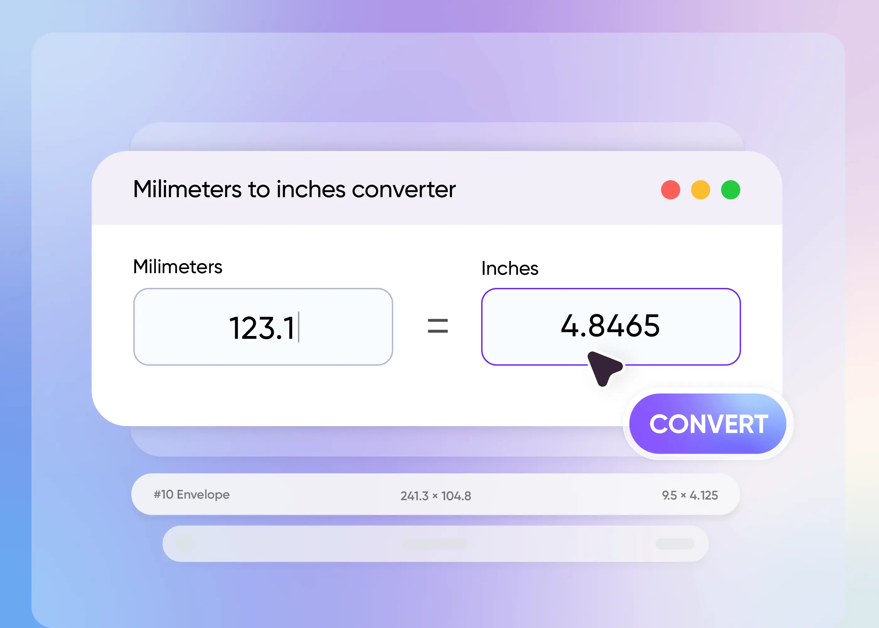 Confirm and convert your measurement