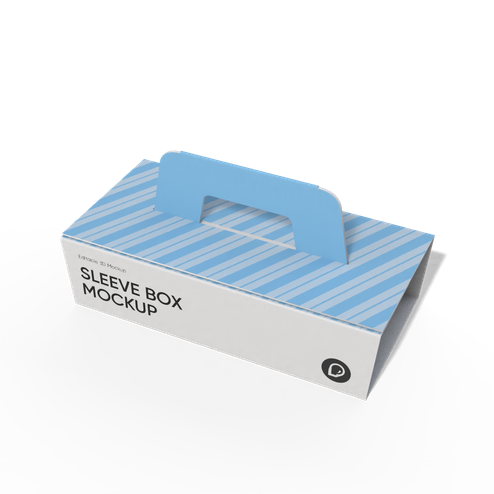 Sleeve waffle box with handle