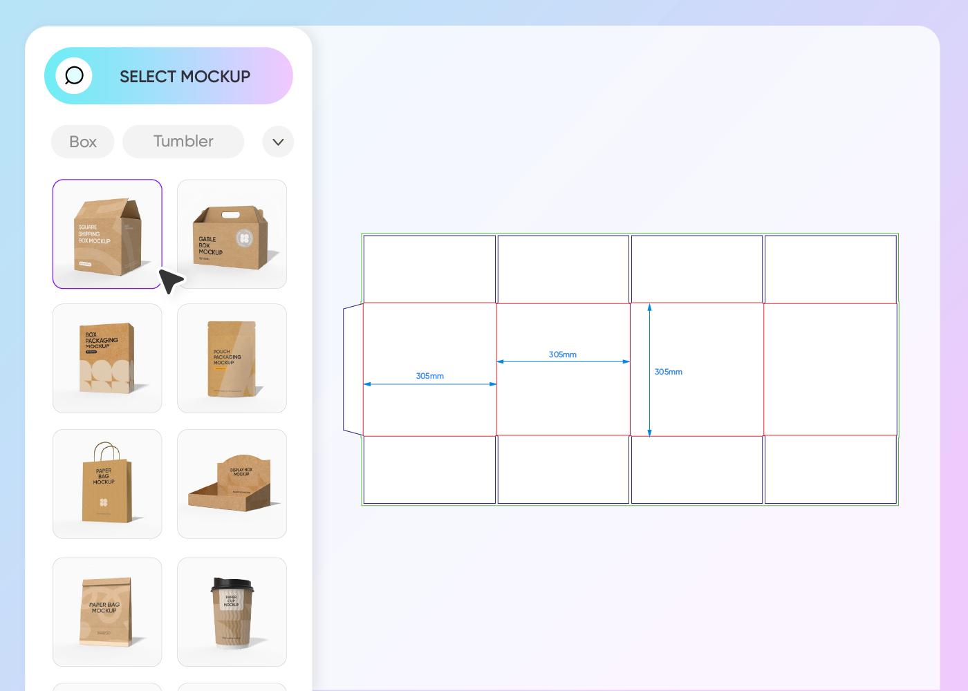 Step 1: Select the ideal brown packaging