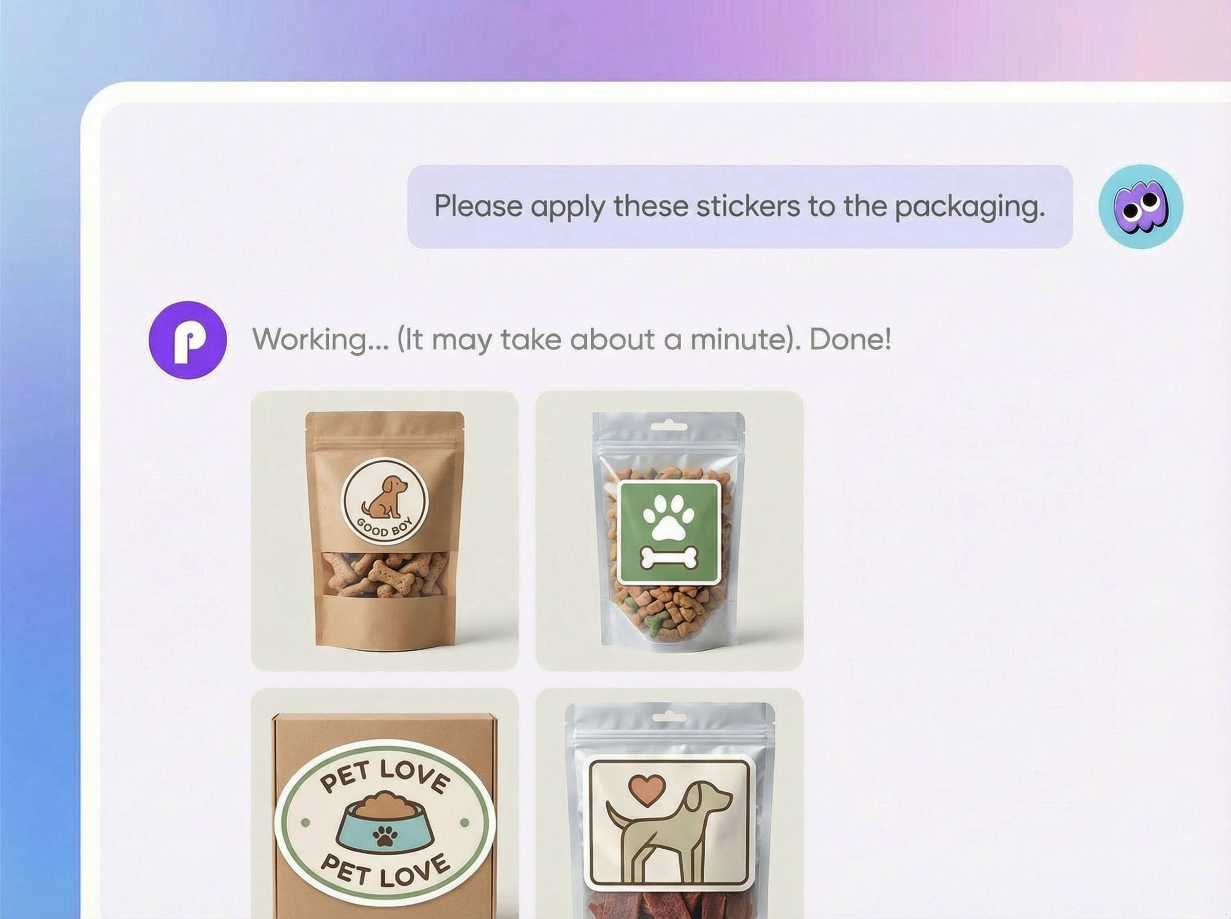 Step 2: Apply sticker to packaging