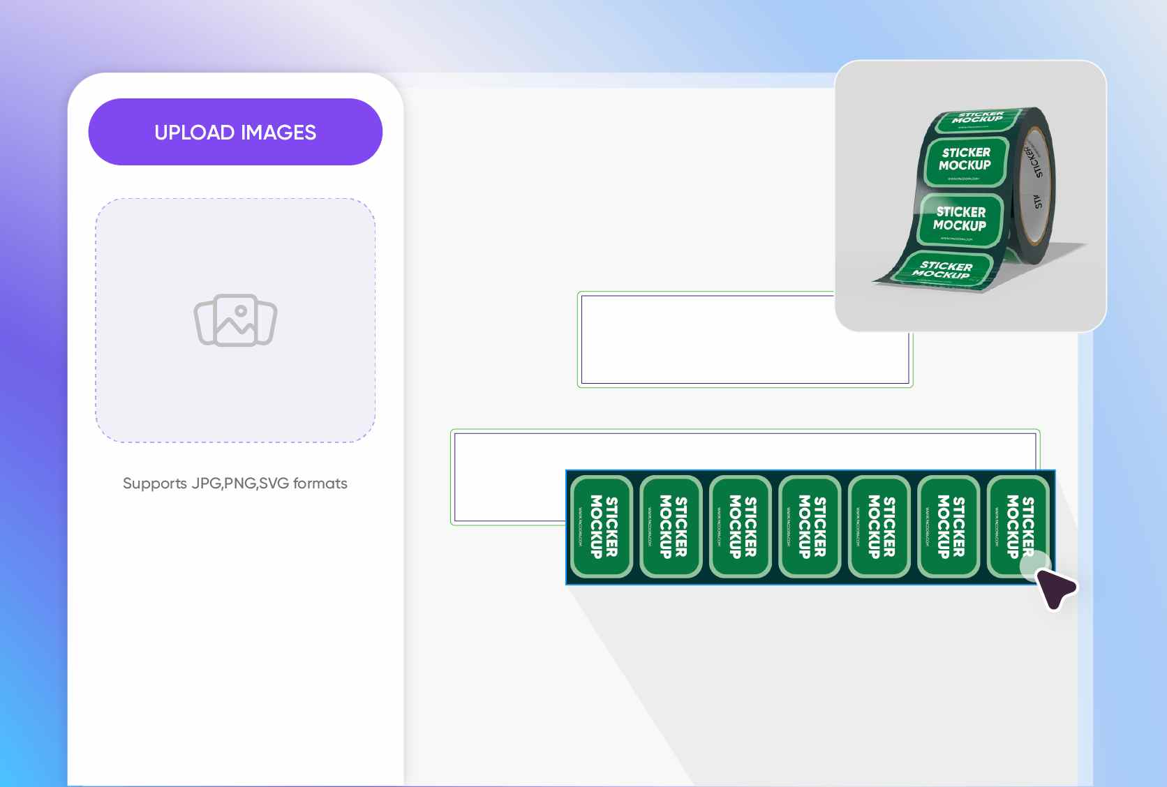 Layering design components for lifelike stickers