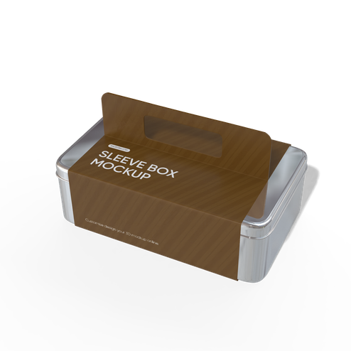 Sleeve box with belly band packaging
