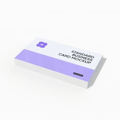 Standard business card mockup