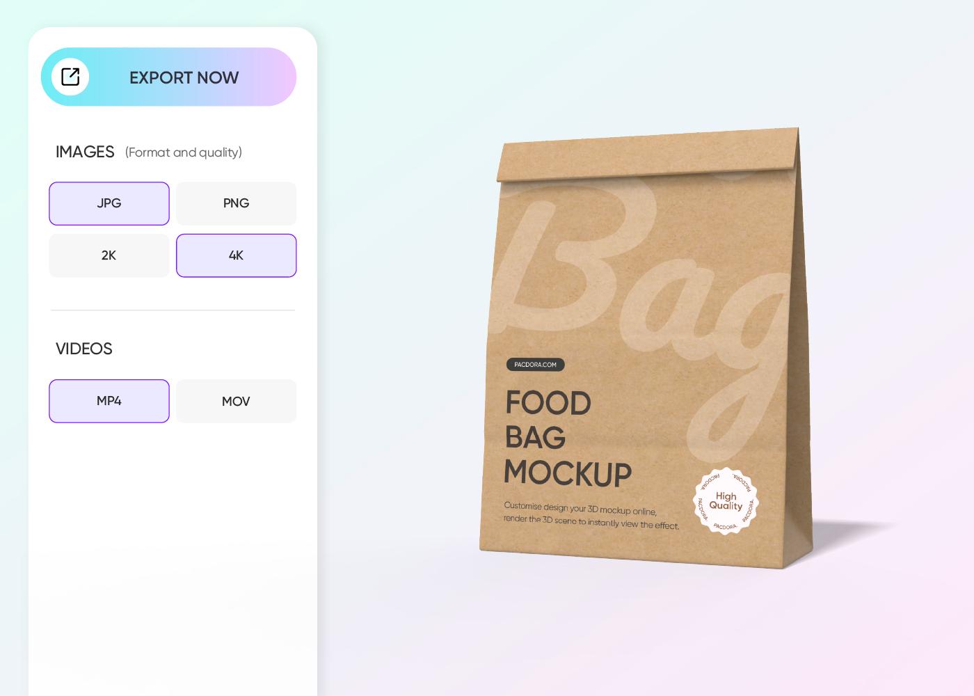 Step 3: Download your organic food packaging design