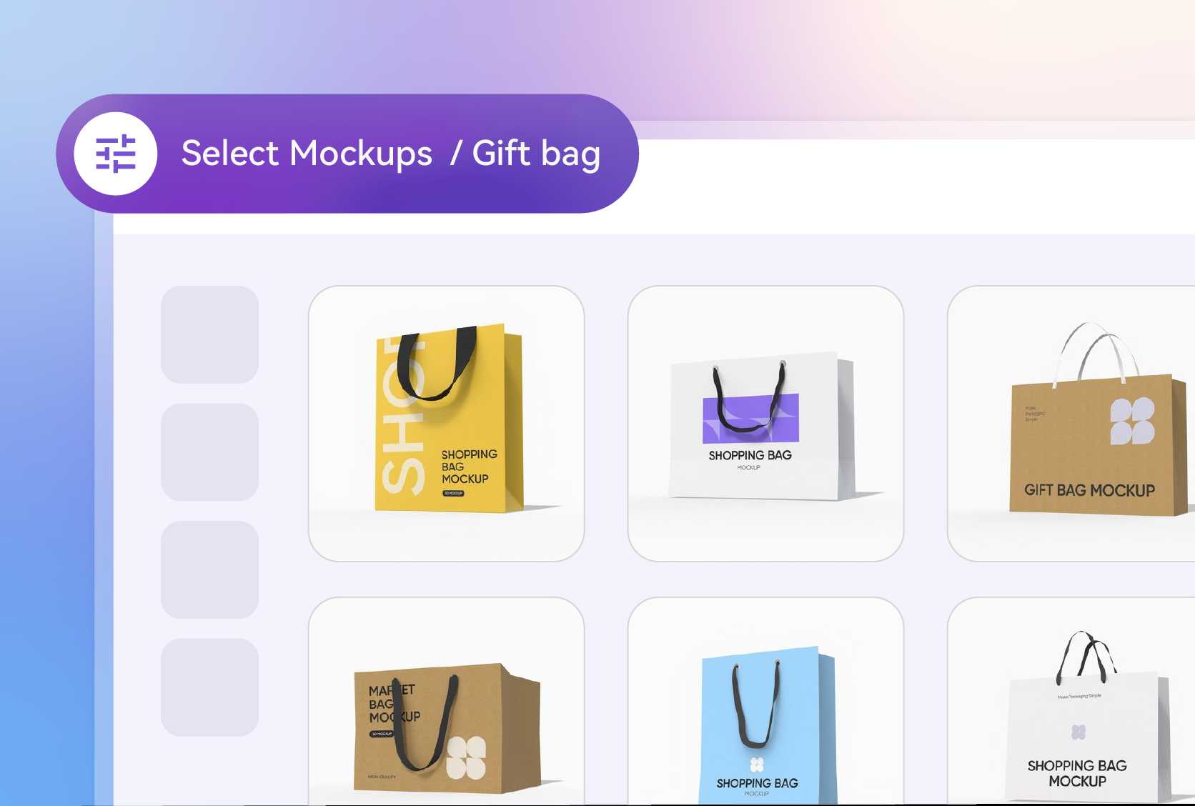Select a bag shape that works