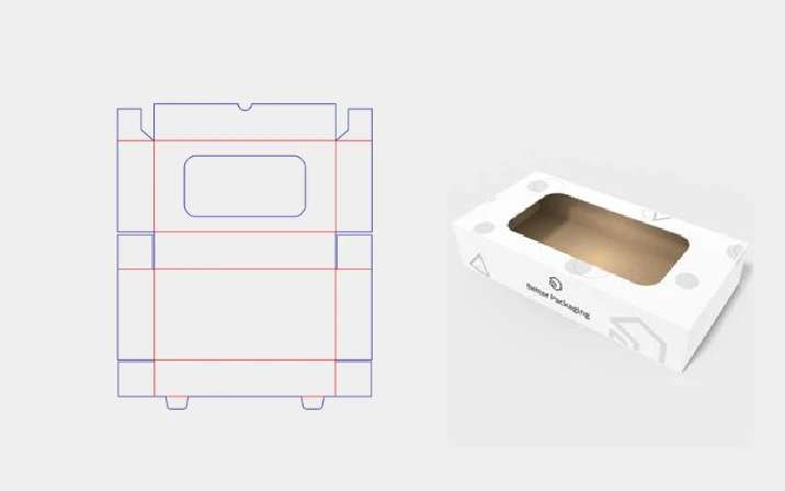 Custom macaron box with window