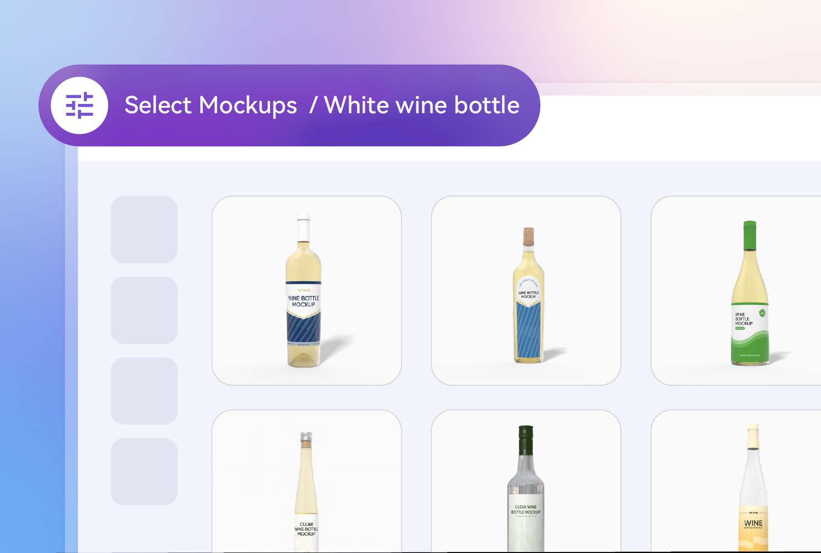 Multiple bottle profiles for unique presentation