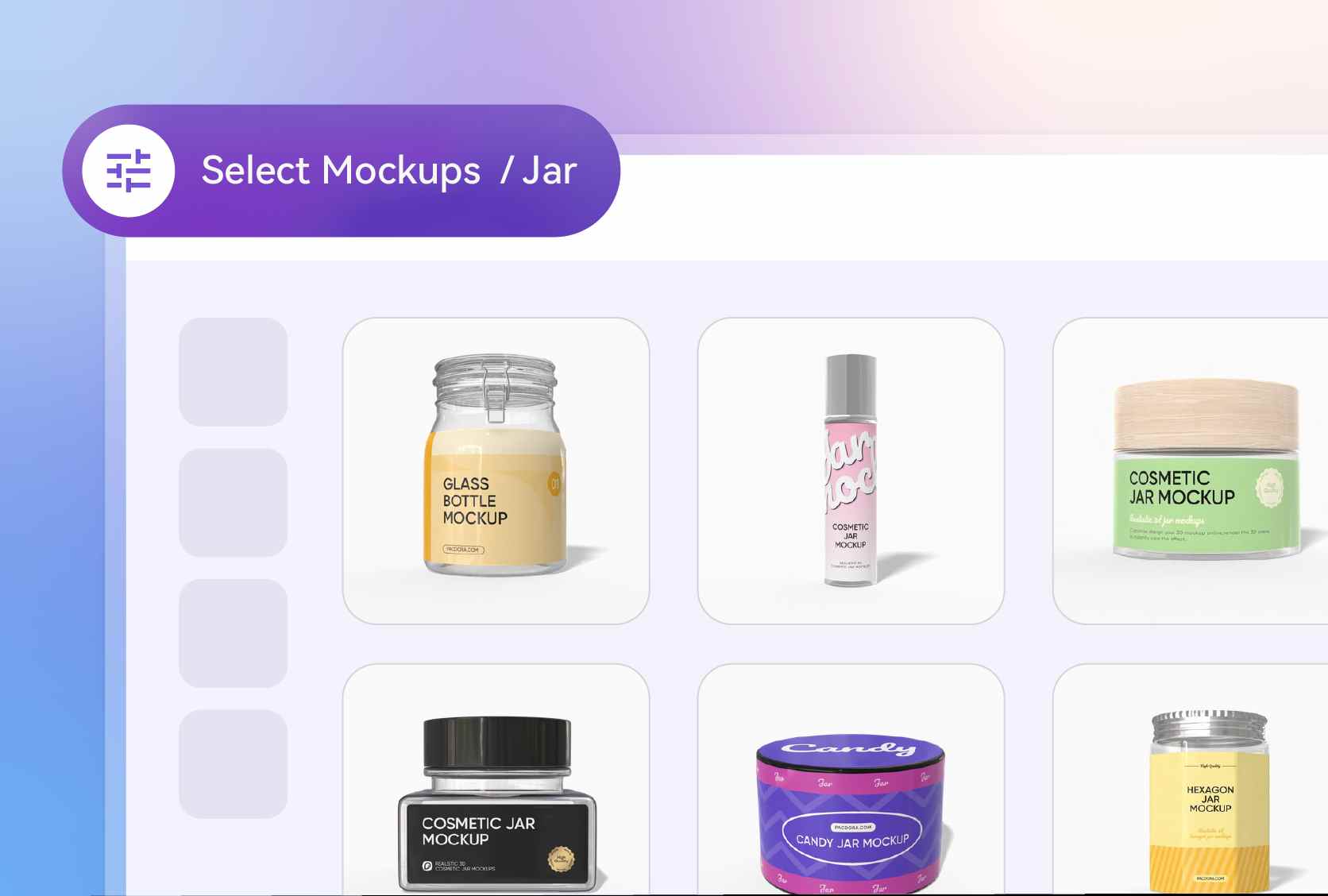 Diverse styles of jars for all product varieties