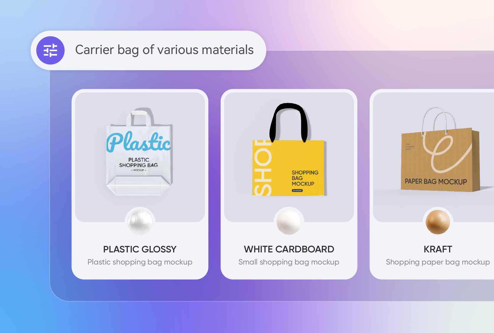 Versatile material choices for each bag