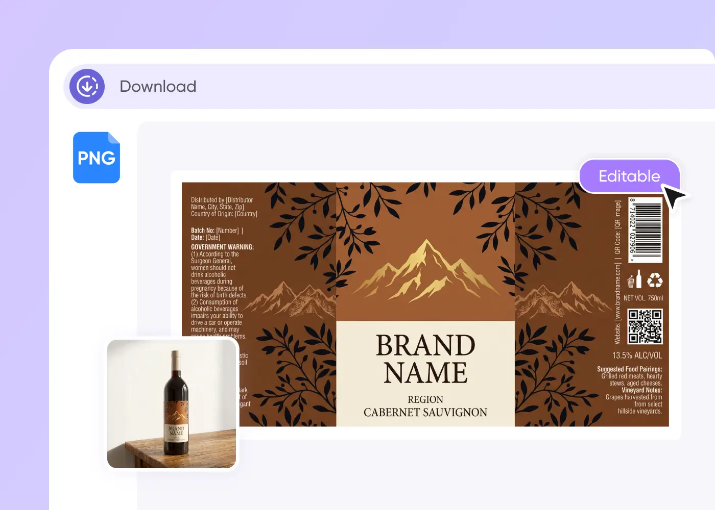 Step 3: Export your wine label files