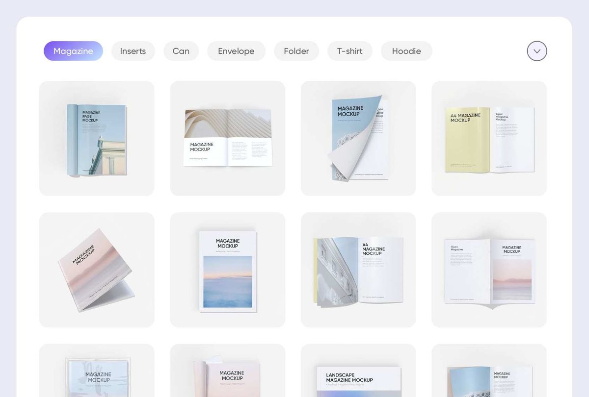 A variety of professional A4 magazine styles