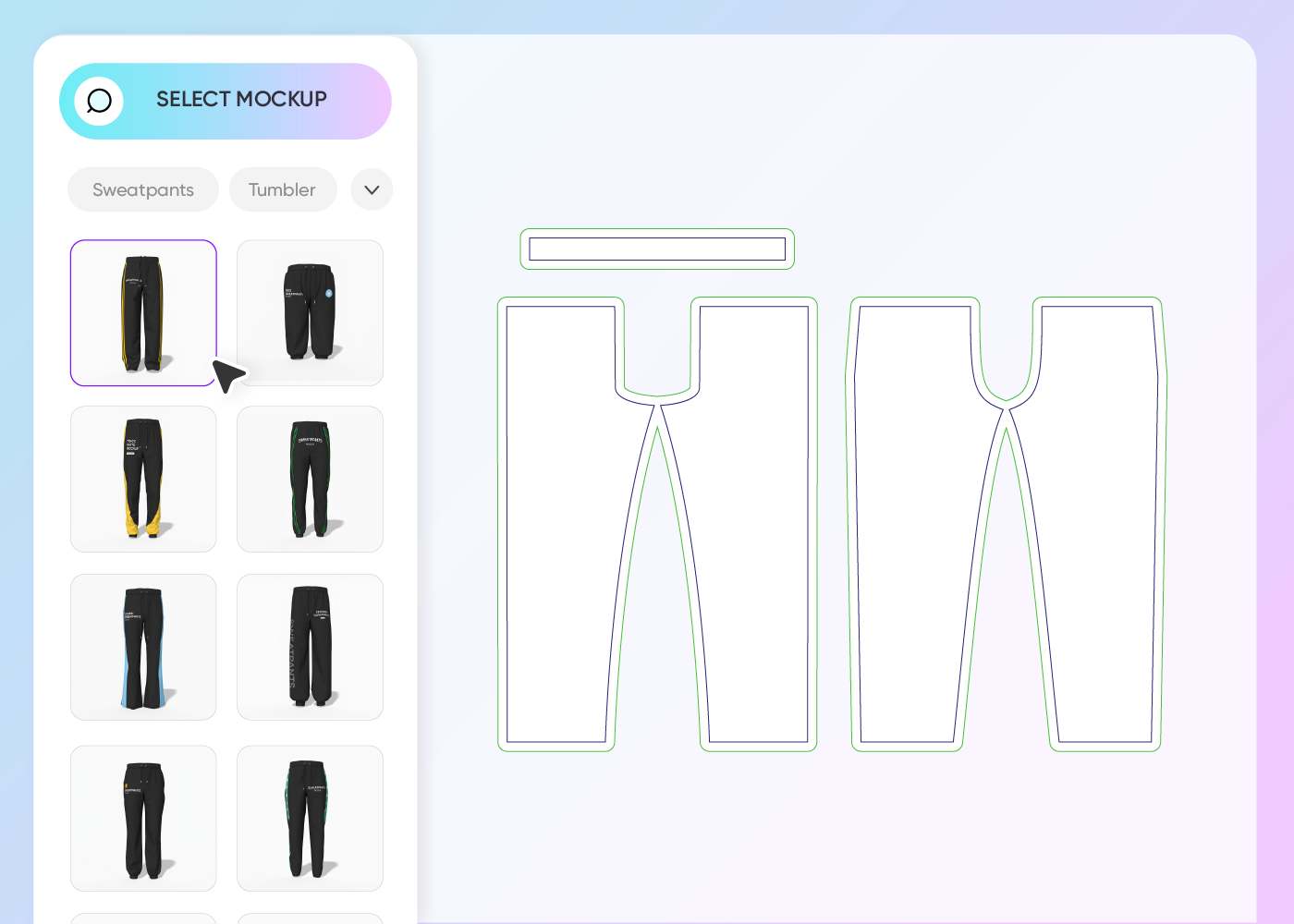 Step 1: Select a black sweatpants mockup