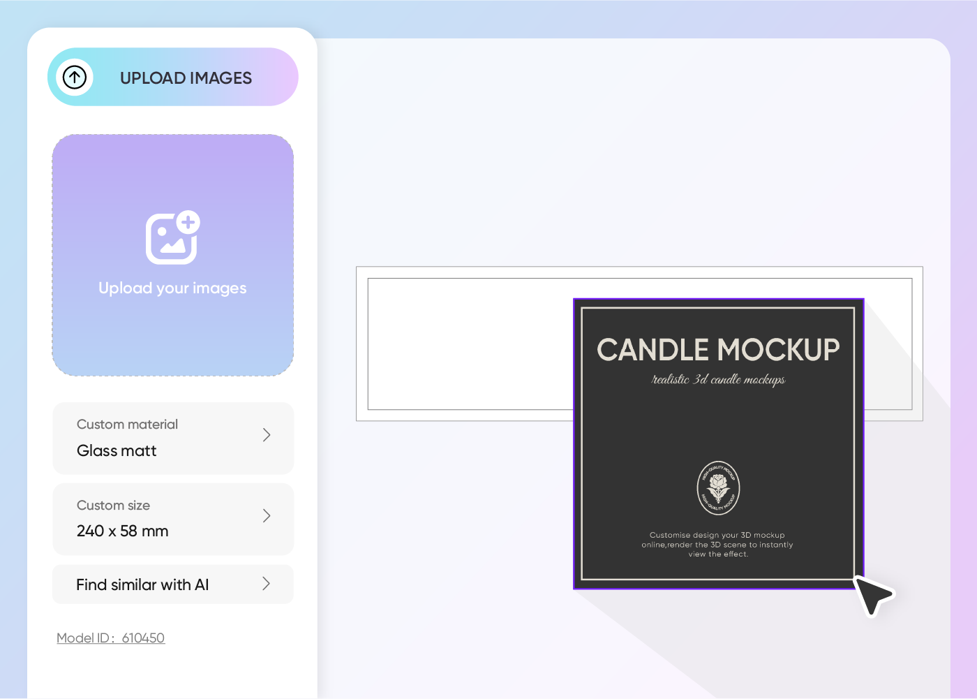 Upload images and customize