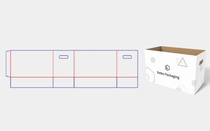 Pet food packaging box with hand holes