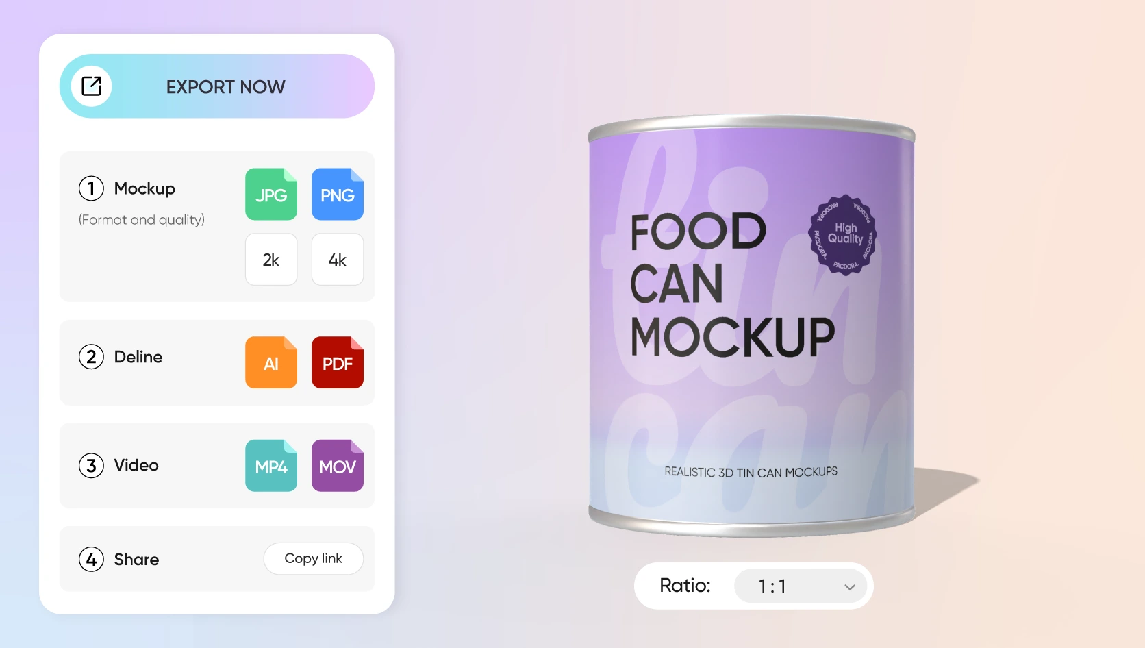 High-quality output formats for professional presentations