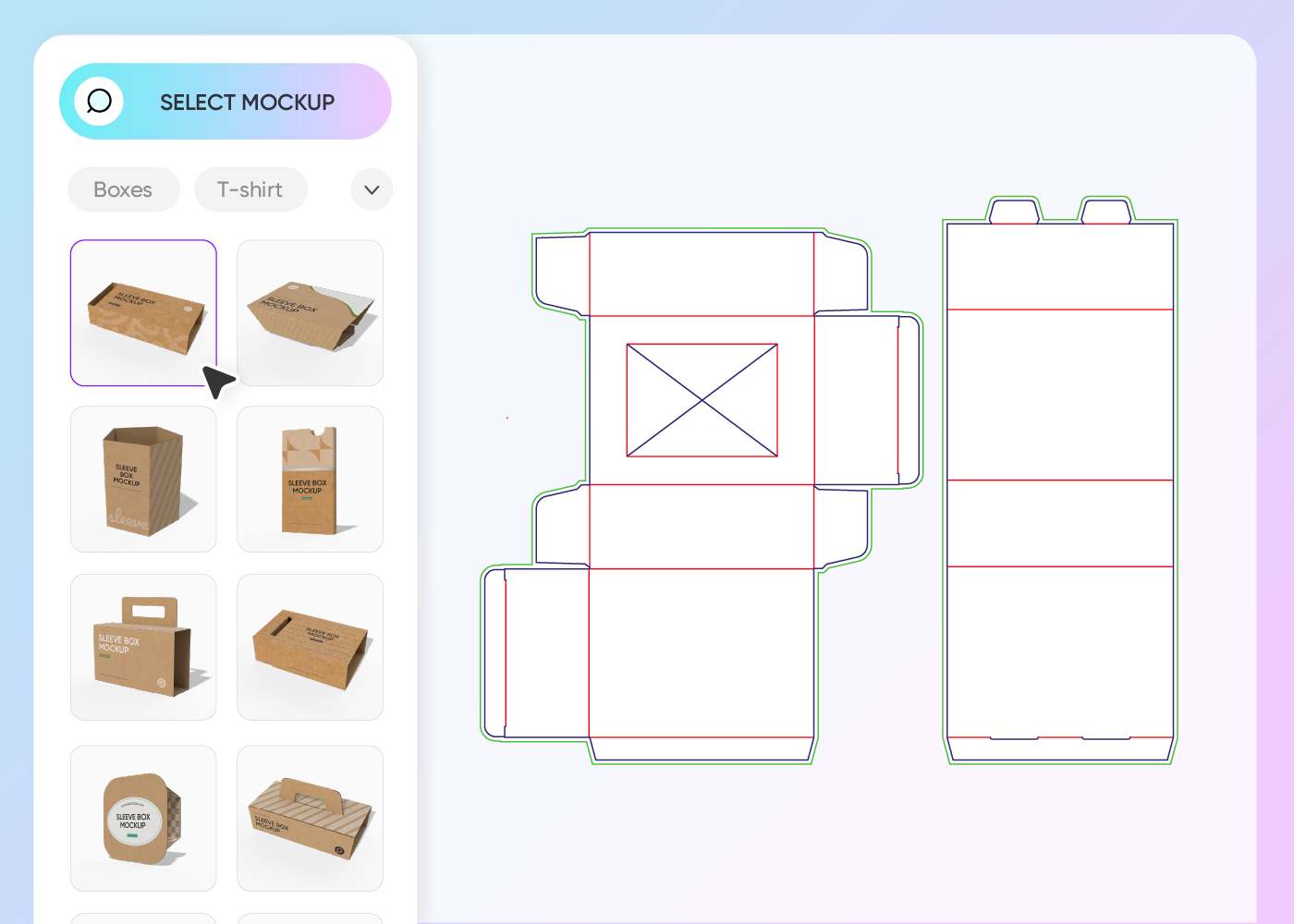 Step 1: Choose a cardboard sleeve mockup