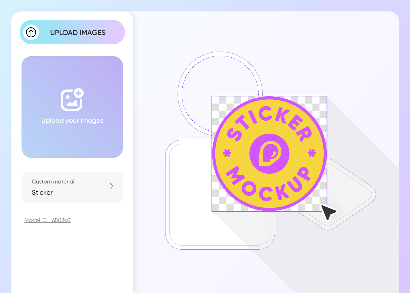 Step 2: Upload your artwork and customize