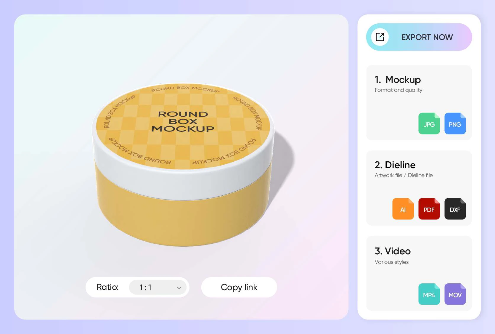 Download your mockup in diverse formats