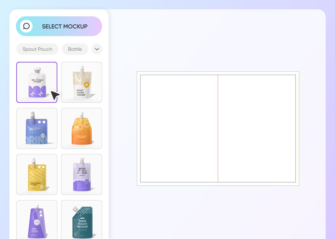 Step 1: Choose a spout pouch mockup